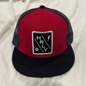 Red and Black Hurley Trucker Hat